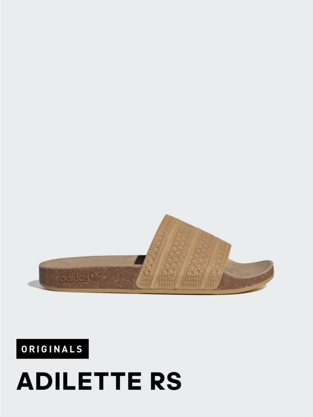 Adidas adilette sandal - brown/tan suede
